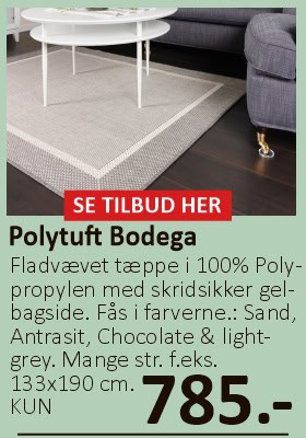 Tilbud på fladvævet tæppe - Polytuft Bodega